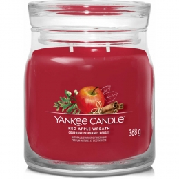 YankeeCandleGeurkaarsMediumJarRedAppleWreath368gr