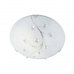 SearchlightGlas-plafondlampFlushFlower30cm