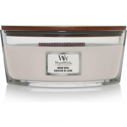 WoodWickGeurkaarsEllipseWarmWool454gr