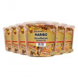 6xHariboSiloZakjesGoudbeertjes100stuks