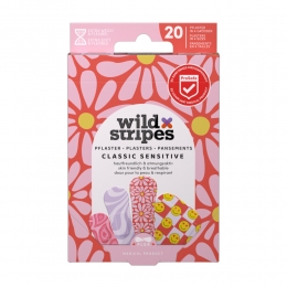 3xWildStripesPleistersClassicSensitivePastelFun20stuks