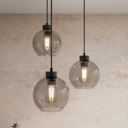 TKLightingCubushanglamp50cm3-lampsrookgrijsglas