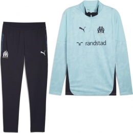 PUMAOlympiqueMarseilleTrainingspak14-Zip2025-2026LichtblauwDonkerblauwWit
