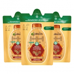 3xGarnierLovingBlendsHoningGoudShampooRefill250ml