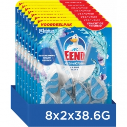 8xWCEendToiletblokActiveCleanDuopackMarine2stuks