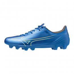 MIZUNOALPHASELECTVoetbalschoenenLaserbluewhitegoldDamesHerenMaat385