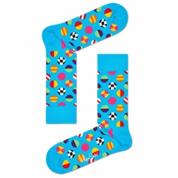 HappySocksClashingDotSokkenBlauw