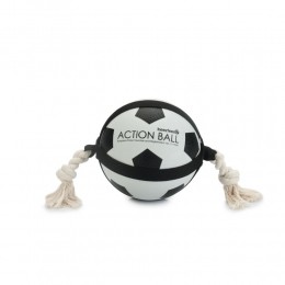 BeezteesActionVoetbalMetTouwBlauw19cm