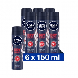 6xNIVEAMenDeodorantSprayDryImpact150ml