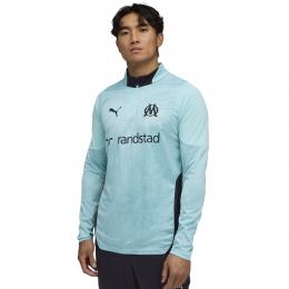 PUMAOlympiqueMarseilleTrainingstrui14-Zip2025-2026LichtblauwDonkerblauw