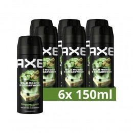 6xAxeDeodorantBodysprayGreenMojitoCedarwood150ml