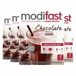 4xModifastIntensiveMilkshakeChocolade8x55gr