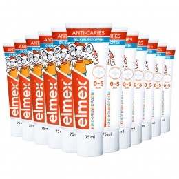 12xElmexGel-TandpastaPeuter0-5Jaar75ml
