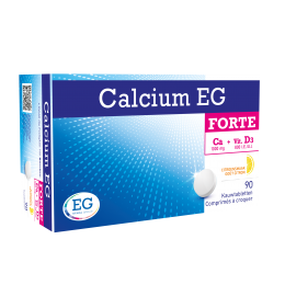 CalciumEGForte1000mgCalcium800IEVitamineD3Citroensmaak90Kauwtabletten