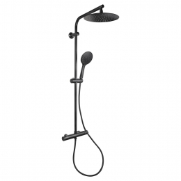 DiffernzRegendoucheThermoline25cmStortdouchemethanddoucheOpbouwMatZwart