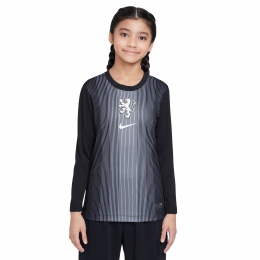 NikeNederlandKeepersshirtLangeMouwenOranjeLeeuwinnen2025-2027KidsZwart