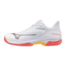MizunoWAVEEXCEEDCOURTCCTennisschoenenWitCalypsoCoralCitrusDamesMaat425