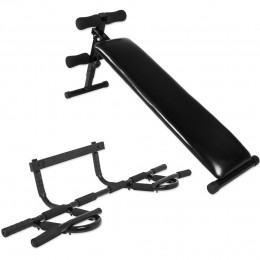 SetBuikspierbankmetOptrekstang-Situps-Pullups-Zwart-GorillaSports