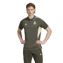 adidasRealMadridPolo2025-2026GrijsLichtgroen
