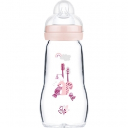 MAMBabyflesFeelGoodGlasMattRoze0mnd260ml