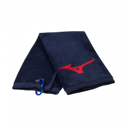 MizunoRBRetroStripeTowelNavyRoodDamesHerenMaatOneSize