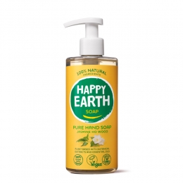 HappyEarth100NatuurlijkeHandzeepJasmineHoWood300ml
