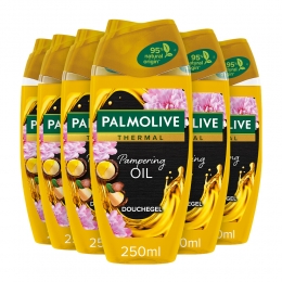 6xPalmoliveDouchegelThermalPamperingOil250ml