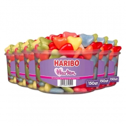 6xHariboSchuimHarten150stuks