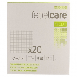 FebelcareMed1SterieleGaaskompres75x75cm20x1