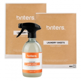 BritersWasstrips200xmetMagicSprayVlekkenverwijderaar500mlPakket