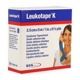 LeukotapeKKleefwindelElastBlauw25cmx5m1