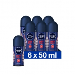 6xNIVEAMenDeodorantRollerDryImpact50ml