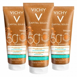 3xVichyCapitalSoleilEcoMelkSPF50200ml