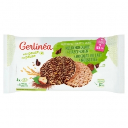 3xGerlineaRijstwafelMelkchocoladeHazelnoten4x2stuks