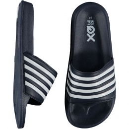 XQBadslippersDamesGestreeptNavyWit-39