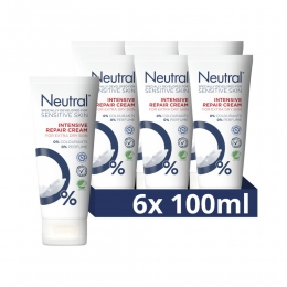 6xNeutral0IntensiveRepairCreamParfumvrij100ml