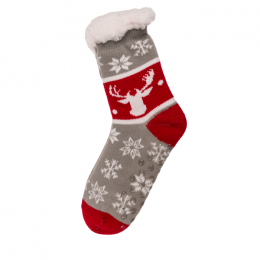 DamesHuissokkenMetAntislipZoolIceFlowerReindeer
