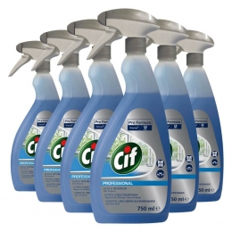 6xCifProfessionalGlas-enInterieurreinigerProFormula750ml