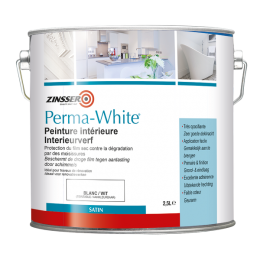 ZinsserPermawhiteSatinZijdeglans-Badkamermuurverf-Wit-25L