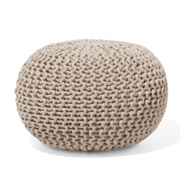 Beliani-CONRAD-Poef-Lichtbeige-Katoen