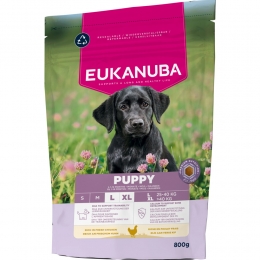 5xEukanubaLifeCareDogPuppyLargeHondenvoerChicken800gr