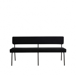 Bronx71VelveteetkamerbankEspenzwart160cm