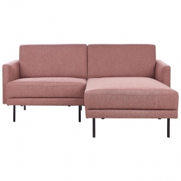 Beliani-BREDA-Hoekbank-Roze-Linkszijdig-Polyester