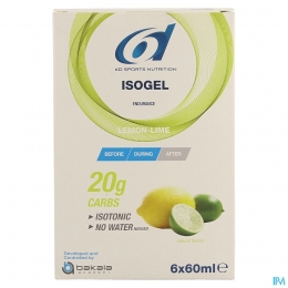 6dSportsNutritionIsogelCitroen-Limoen6x60ml