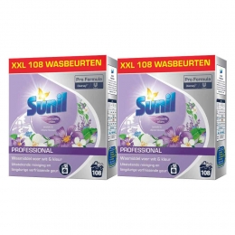 2xSunilProfessionalWasmiddelPoederLavendelChineseBloesem-108WasbeurtenProFormula756kg