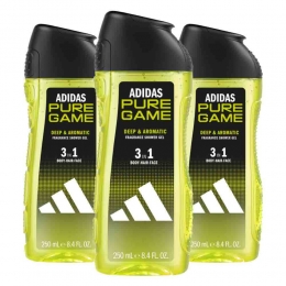 3xAdidasShowerGelPureGame250ml
