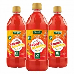 3xSlimpieSiroopKidsAardbeiBananana580ml