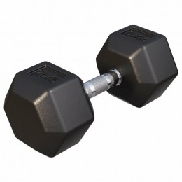 Dumbbell-1x20kg-Gietijzer-Hexagon-Halter-GorillaSports
