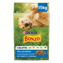 BonzoDroogvoerAdultMenubrokkenKip15kg
