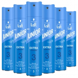 6xTaftJuniorHairsprayExtraStrong250ml